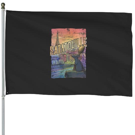 Disney Pixar Ratatouille Remy City View Poster House Flags