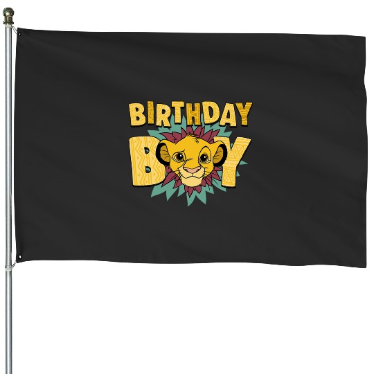 Disney The Lion King Birthday Boy Simba Big Face Chest Logo House Flags