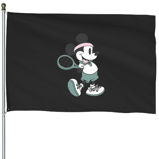 Disney Mickey And Friends Retro Tennis Mickey Pocket Logo House Flags