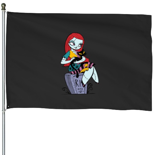 Disney The Nightmare Before Christmas Sally and Cat House Flags