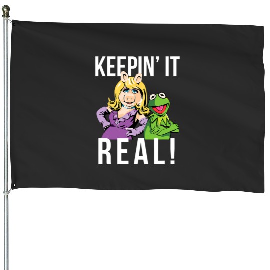 Disney The Muppets Keepin' It Real! Miss Piggy & Kermit House Flags