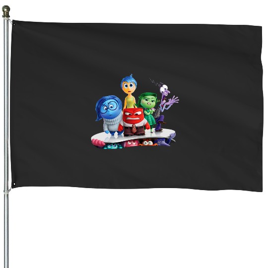 Disney Pixar Inside Out 2 Emotional Group Movie Poster House Flags