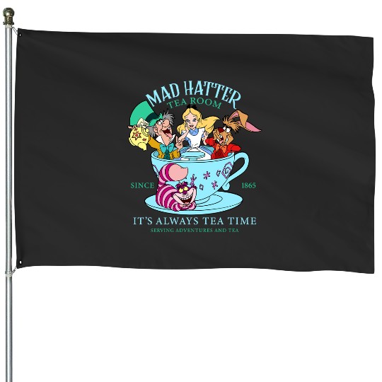 Vintage Alice in Wonderland House Flags, Mad Hatter House Flags, Tea Party House Flags, Disney Family Vacation, Disneyland Trip