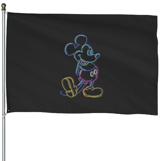 Kids Disney Mickey And Friends Mickey Neon Lights Sign Logo House Flags