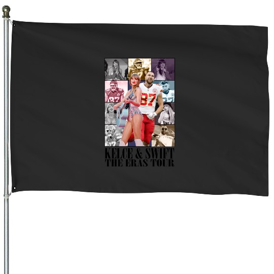 Discover Taylor Taylor version Travis Kelce Eras Tour House Flags