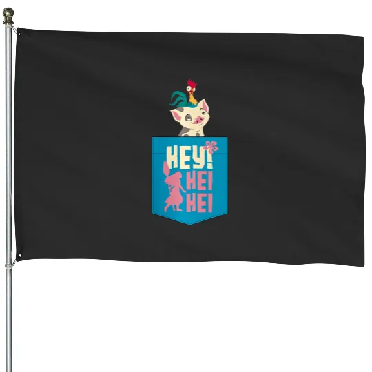 womens disney moana pua hey hei hei House Flags