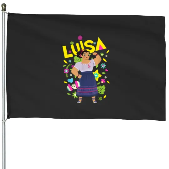 Disney Encanto Luisa Madrigal Floral House Flags