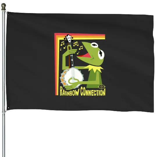 Disney The Muppet Movie Kermit Rainbow Connection Stylized House Flags