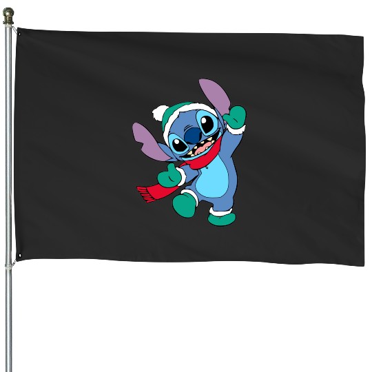 Cute Stitch alien palm tree leaf pattern Zipper Pouch, Stitch Eras Tour , Stitch Shirt, Disney Land Lilo and Stitch House Flags