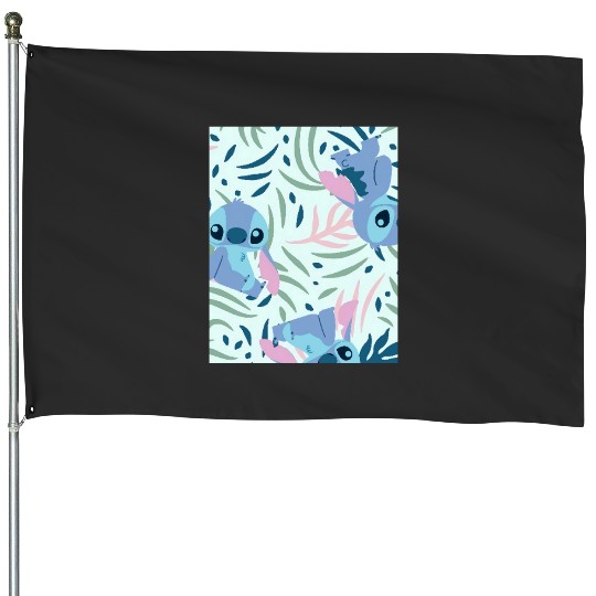 Cute Stitch in bow Poster, Stitch Eras Tour , Stitch Shirt, Disney Land Lilo and Stitch House Flags