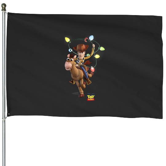 disney Pixars toy story woody bullseye Xmass light House Flags