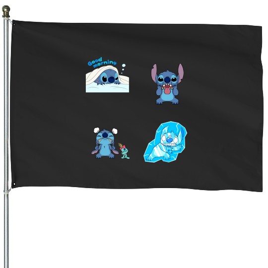 cute sleeping stitch Sticker, Stitch Eras Tour , Stitch Shirt, Disney Land Lilo and Stitch House Flags