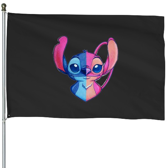 stitch and angel soulmate   , Stitch Eras Tour , Stitch Shirt, Disney Land Lilo and Stitch House Flags
