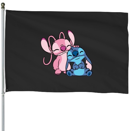 stitch and angel soulmate Poster, Stitch Eras Tour , Stitch Shirt, Disney Land Lilo and Stitch House Flags