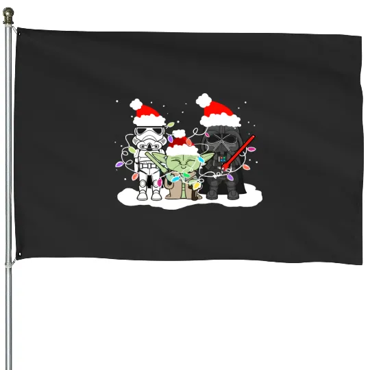 Star Wars Family Christmas House Flags, Disney Xmas Gift House Flags