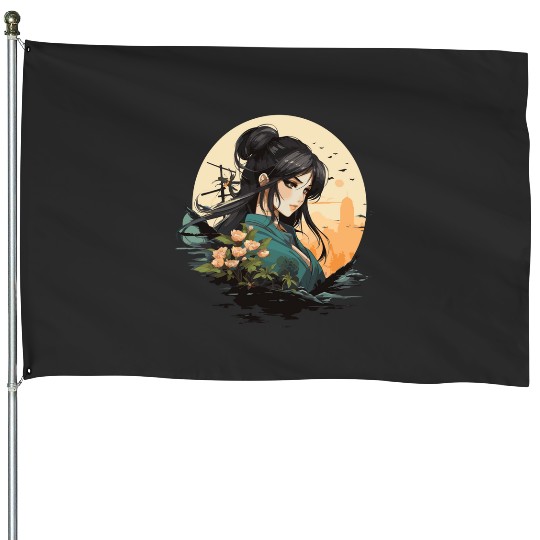 Chinese Princess  Canvas Print: Disney Mulan Anime Mushu, Mulan and Mushu House Flags