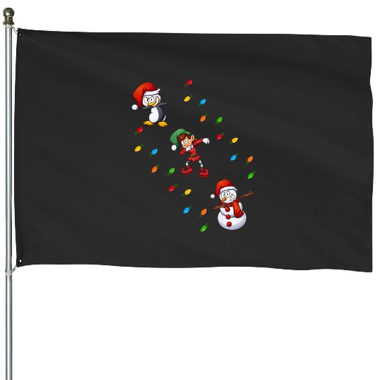 Christmas Boys Girls Men Xmas Dabbing Santa Elf Friends Xmas  : Mickey Disney Christmas, Disney Christmas House Flags