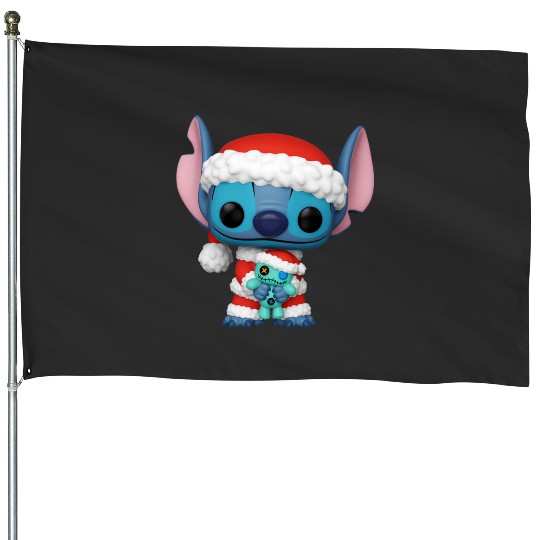 St�tch And L�lo Lighten Up Christmas St�tch Gorgeous Reindeer Light Holiday Ugly  , Stitch Eras Tour , Stitch Shirt, Disney Land Lilo and Stitch House Flags