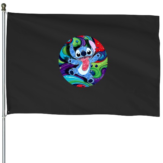 Shiny Stitch Mon Eeveelution Fluffy Kawaii Cute Japanese Fantasy Gamer Gaming Hawaii Film Nostalgia Sticker, Stitch Eras Tour , Stitch Shirt, Disney Land Lilo and Stitch House Flags