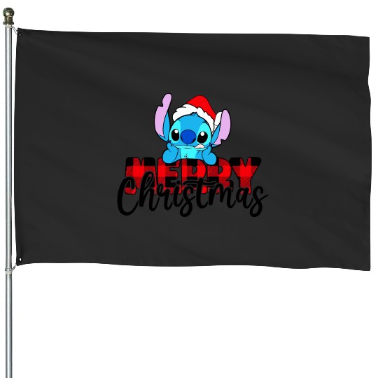 Merry Christmas Stitch  , Stitch Eras Tour , Stitch Shirt, Disney Land Lilo and Stitch House Flags