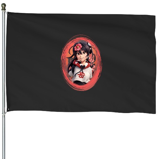 Aladdin Girl Tapestry: Disney Mulan Anime Mushu, Mulan and Mushu House Flags