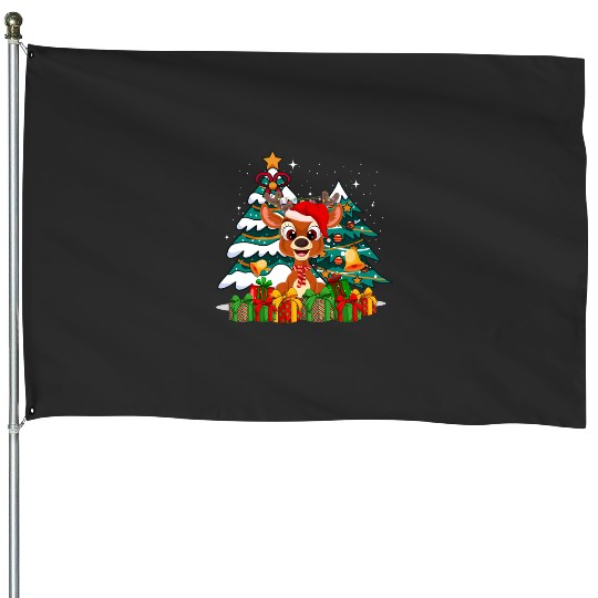 Christmas reindeer  1: Mickey Disney Christmas, Disney Christmas House Flags