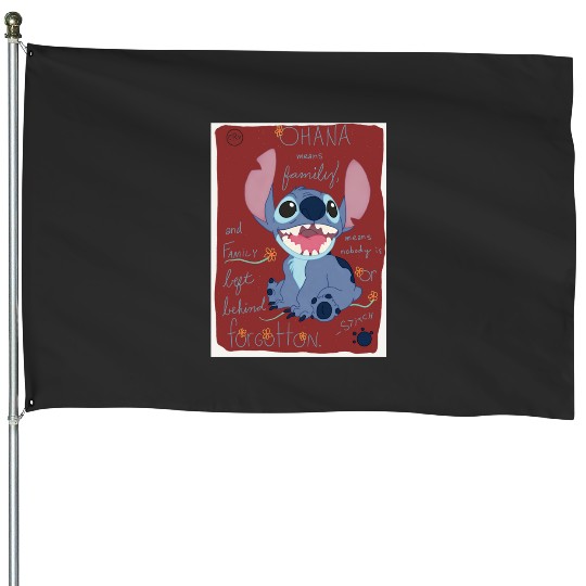 Stitch - Ohana means family Sticker, Stitch Eras Tour , Stitch Shirt, Disney Land Lilo and Stitch House Flags