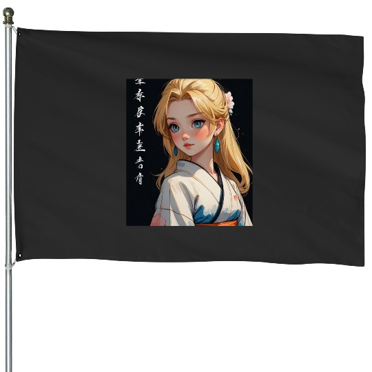 Japan style Sticker: Disney Mulan Anime Mushu, Mulan and Mushu House Flags