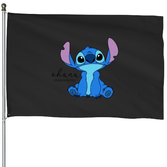 Ohana means Family Sticker, Stitch Eras Tour , Stitch Shirt, Disney Land Lilo and Stitch House Flags