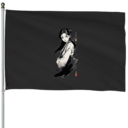 In a World full and Princesses be a Samurai  1: Disney Mulan Anime Mushu, Mulan and Mushu House Flags
