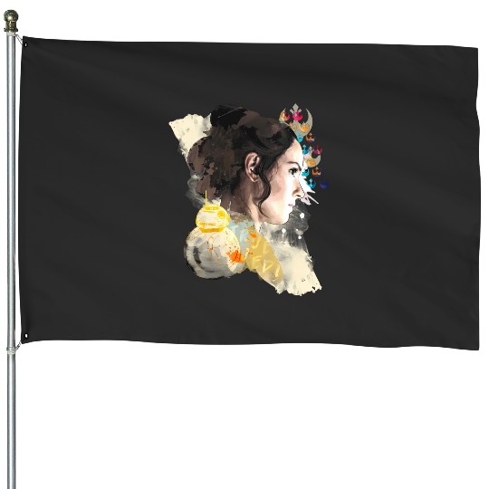 Star Wars The Rise Of Skywalker Rey Collage House Flags, Disney