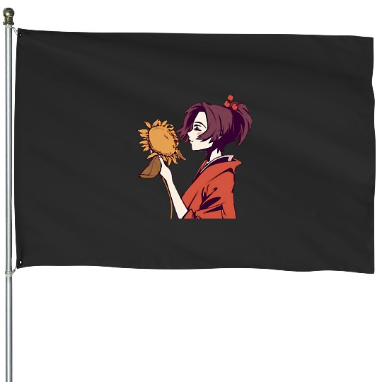 Fenghua - Regular Anime Version (wLogo) Sticker: Disney Mulan Anime Mushu, Mulan and Mushu House Flags