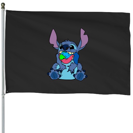 Stitch Ho Ho Ho in light blue Sticker, Stitch Eras Tour , Stitch Shirt, Disney Land Lilo and Stitch House Flags