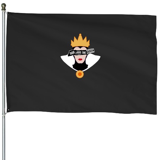 God save the Evil Queen   SALE!! : Disney Villains Maleficent , Maleficent Gift S-5XL House Flags