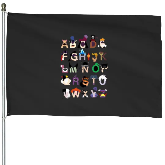 Villain Letter Abcs Costume Boys Matching Evil Alphabet Lore   SALE!! : Disney Villains Maleficent , Maleficent Gift S-5XL House Flags
