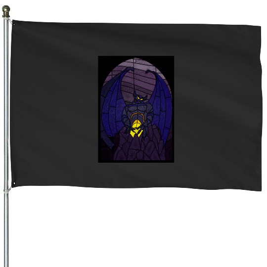 Demon in the mountain - Stained glass villains   SALE!! : Disney Villains Maleficent , Maleficent Gift S-5XL House Flags
