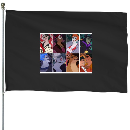 villains set 1   SALE!! : Disney Villains Maleficent , Maleficent Gift S-5XL House Flags