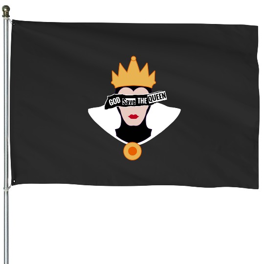 God save the Evil Queen    SALE!! : Disney Villains Maleficent , Maleficent Gift S-5XL House Flags