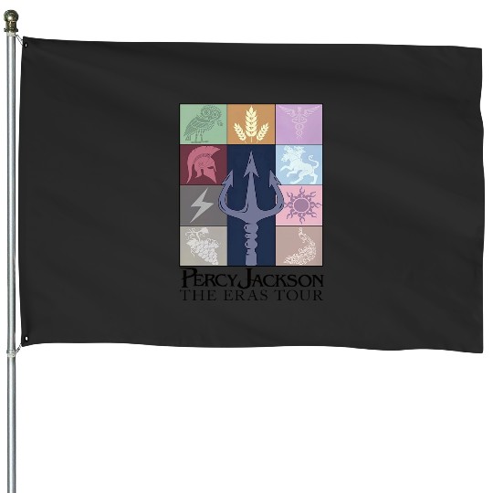 Percy Jackson Camp Half Blood and the Olympians Eras Tour front Essential House Flags