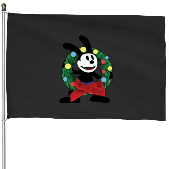 Oswald Christmas Wreath  : Mickey Disney Christmas, Disney Christmas House Flags