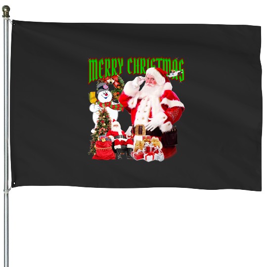 Santa Merry Christmas 90s bootleg  : Mickey Disney Christmas, Disney Christmas House Flags
