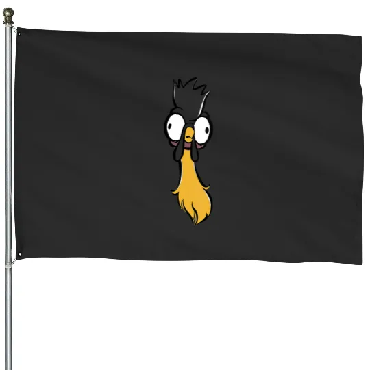 Womens Disney Moana Hei Hei Big Face Sketch Portrait VNeck House Flags