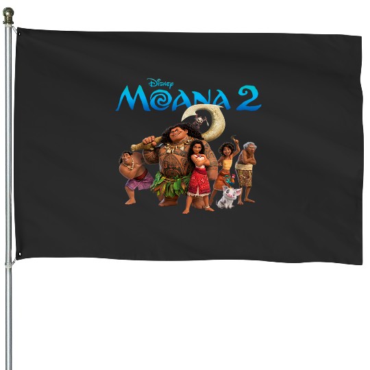 Disney Moana 2 Oceania Adventure Big Crew Panel House Flags