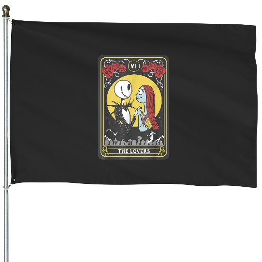 Disney The Nightmare Before Christmas Jack & Sally Lovers House Flags