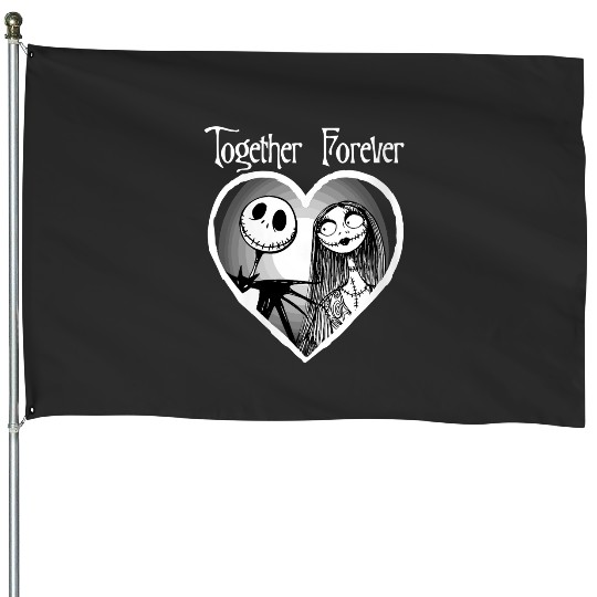 Womens Disney Nightmare Before Christmas Drip Heart   : Jack And Sally With Friends, Halloween Party , Jack skellington House Flags
