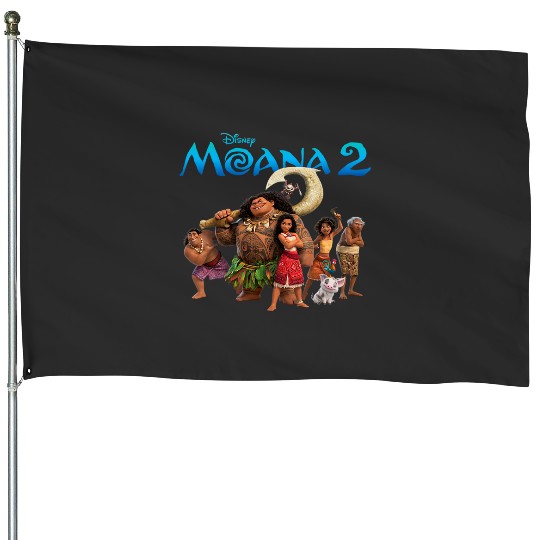 Disney Moana 2 Oceania Adventure Big Crew Panel House Flags
