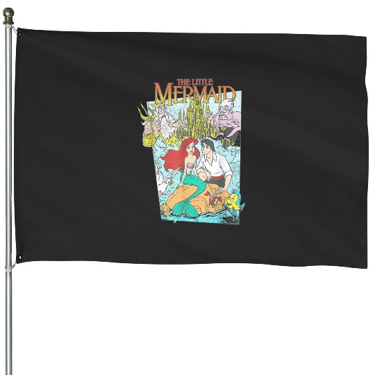 Disney The Little Mermaid Vintage Retro Movie Cover Graphic House Flags