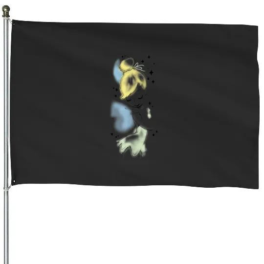 Disney Peter Pan Tinkerbell Airbrush Style Sketch House Flags