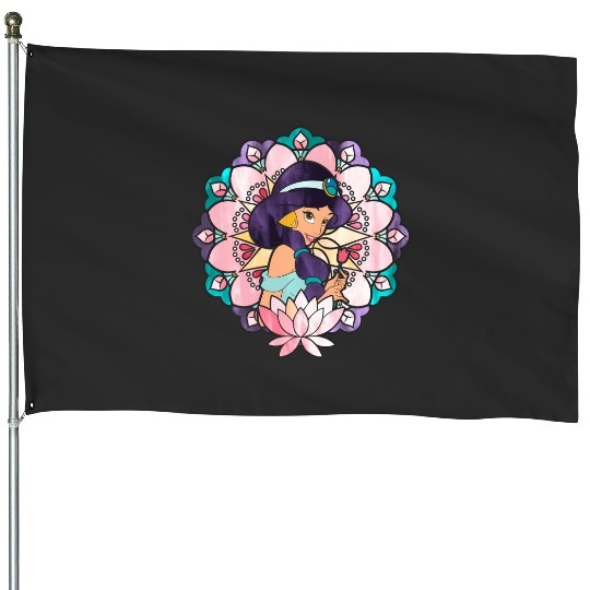 Disney Aladdin Jasmine Stained Glass Lotus House Flags