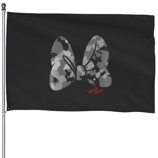Disney Minnie Mouse Classic Camouflage Bow Autograph House Flags